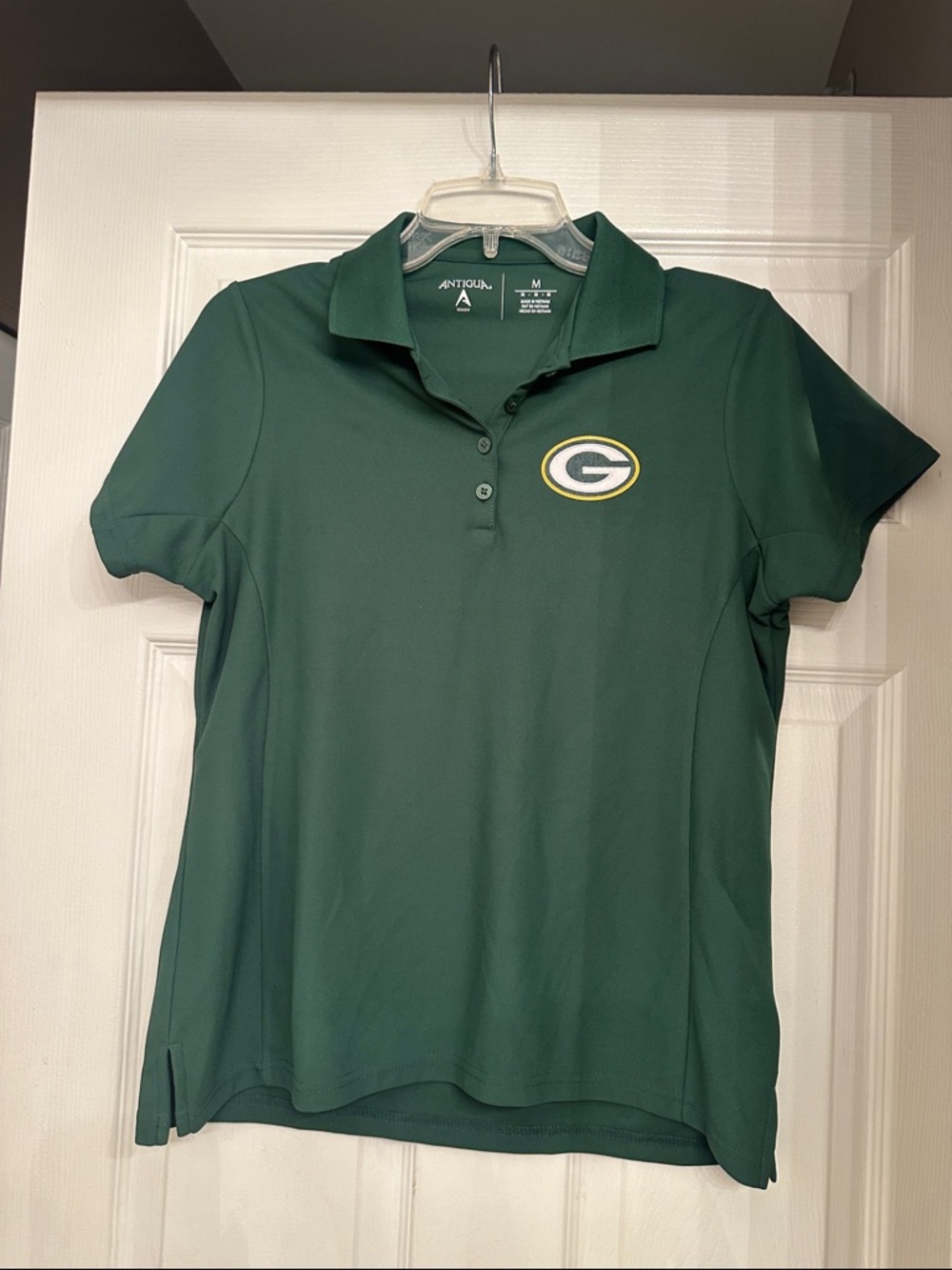Antigua Green Women's Polo with Team Emblem